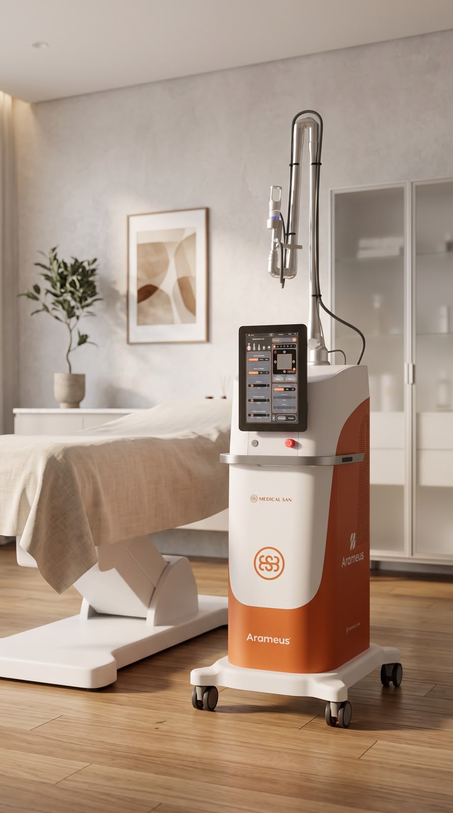 Equipamento Arameus em ambiente clínico